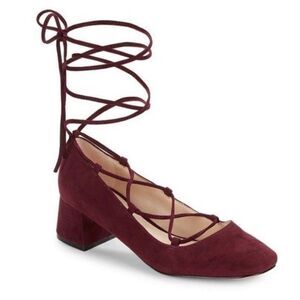 Karl Lagerfeld Charlie Suede Garnet Lace Up Pump